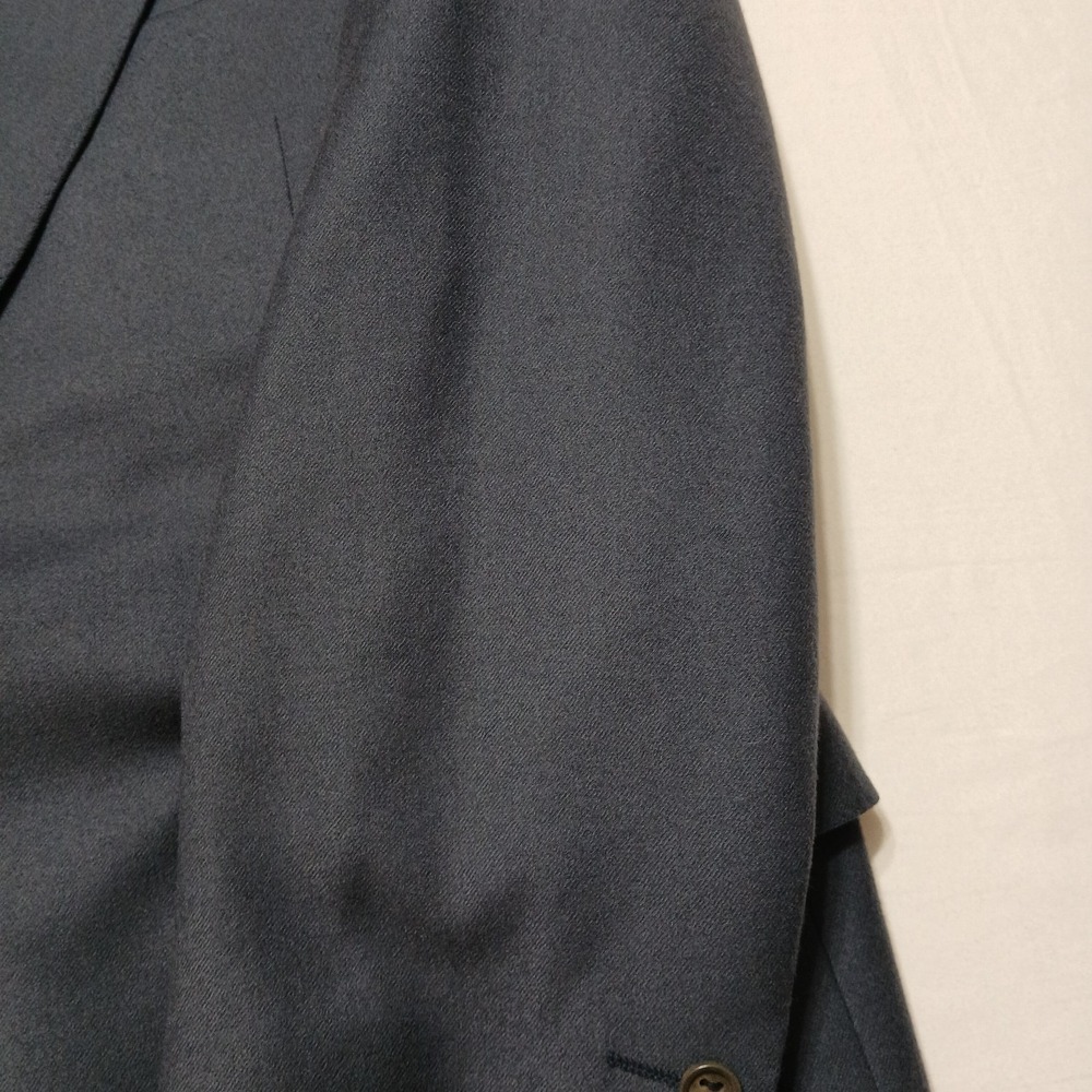 Canali Mens Blue Virgin Wool Blazer Size 40R Non-vented/ Single Breast/ 3 Button - Picture 9 of 13